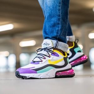 Nike Air Max 270 React White Dynamic Yellow Black